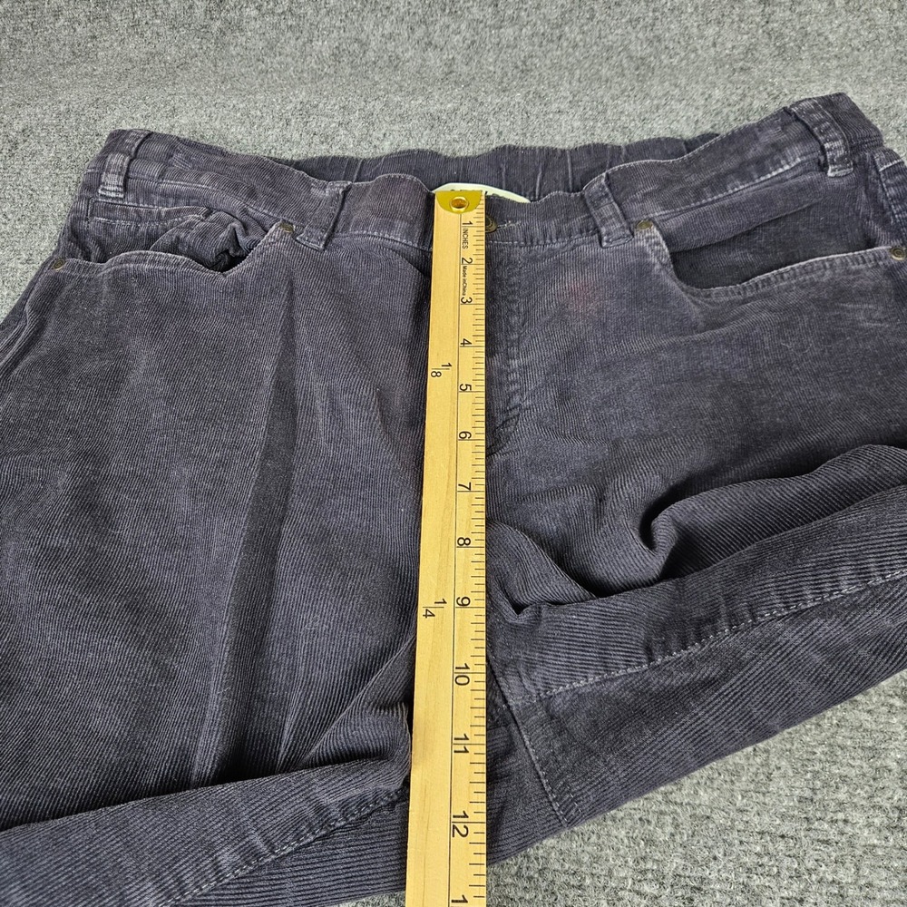 Orvis Womens Gray Corduroy Pants Size 16 Straight Leg Stretch Elastic Waist - Picture 9 of 13